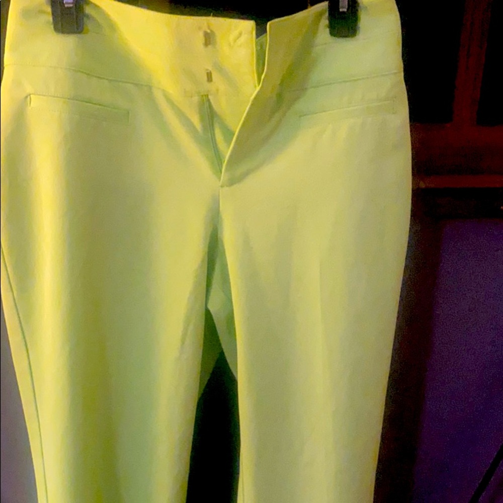 Capris with a vibrant color green!